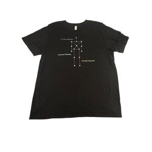 Bella+Canvas Black Graphic T-Shirt Sci-Fi Design Short Sleeve Cotton Blend  XL